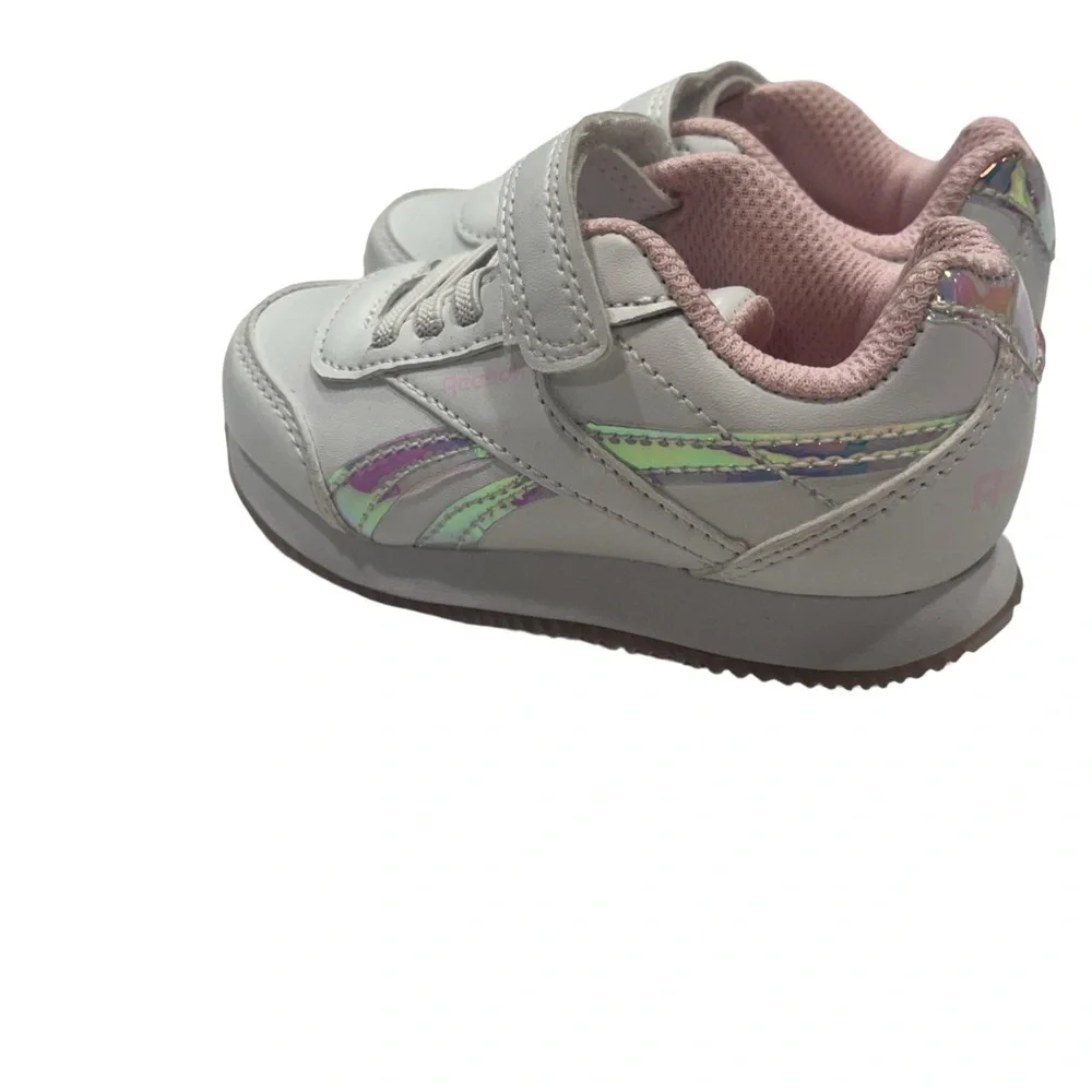 Reebok Girls Toddler White and Pink Sneakers. Size 7. NWOT. Great Condition. - Picture 3 of 8